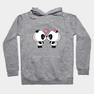 Kawaii panda in love Hoodie